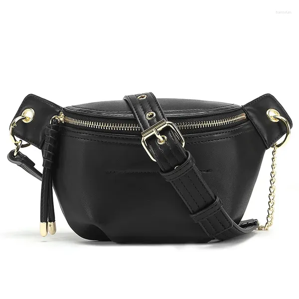 Totes bolsa de peito feminina crossbody cintura selvagem corrente ombro tendência a personalidade moda mesma estrela salto