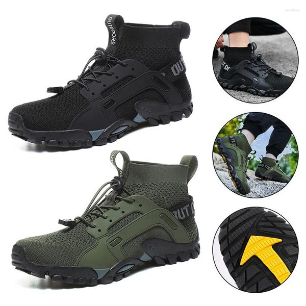 Fitness Ayakkabı Trekking Mountain Boots Anti-Skid Yürüyüş Sporcular Giyim Dayanıklı Nefes Alabilir Kolay Temiz Elastik Halat Açık Hava Sporu için