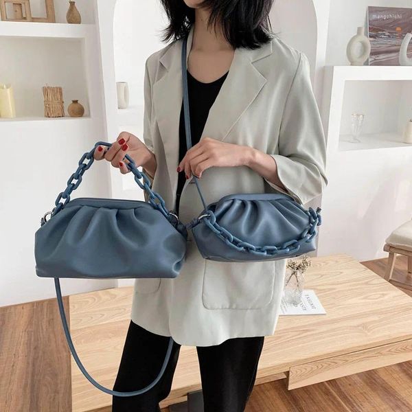 Totes 2024 Umhängetasche Damen Casual Mode Koreanische Kette Cloud Fold Achselhöhle