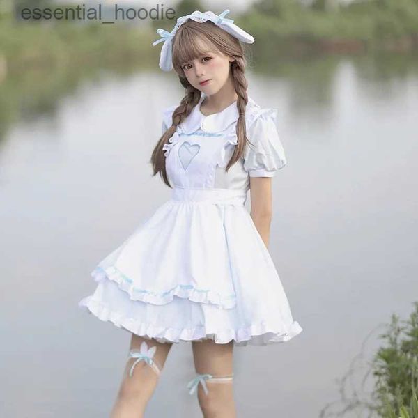 cosplay Costumi anime Simpatico coniglio Halloween Anime Cameriera Giochi di ruolo Donna Plus Size Giapponese Kaii Cane Grembiule vuoto Costume carino per giochi di ruolo C24321