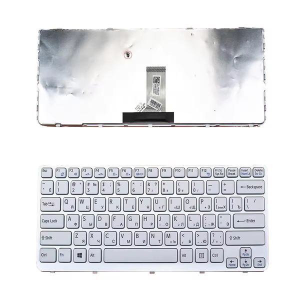 Neue RU Laptop-Tastatur für Sony Vaio E-Serie SVE14 SVE14A SVE141 SVE14111ELW SVE1412S6C weißer Rahmen 149183311US C13122001882