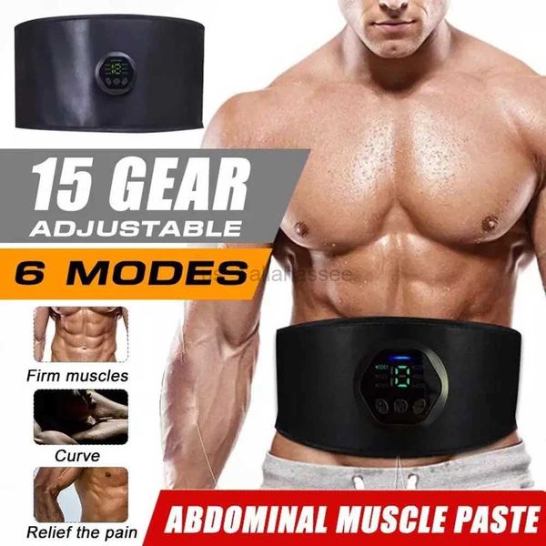 Cinto de emagrecimento treinador de músculo abdominal EMS eletrônico ABS equipamento de fitness com vibração massageador muscular USB cintura alta bezerro braço 240321
