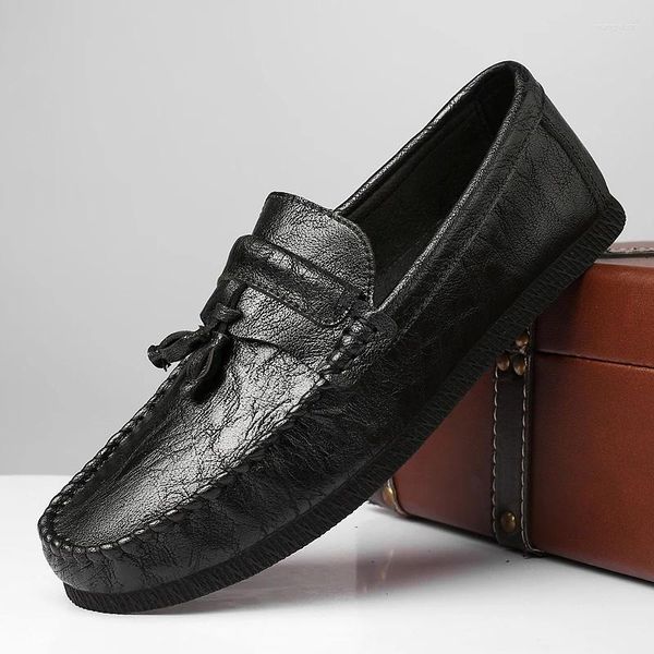 Scarpe casual in pelle da uomo mocassini italiani mocassini slip on ballerine da uomo traspiranti da guida da uomo leggere in barca