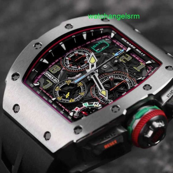 RM Watch Relógio atemporal Rm65-01 Série Rm6501 Ti Titanium Metal com cartão de segurança