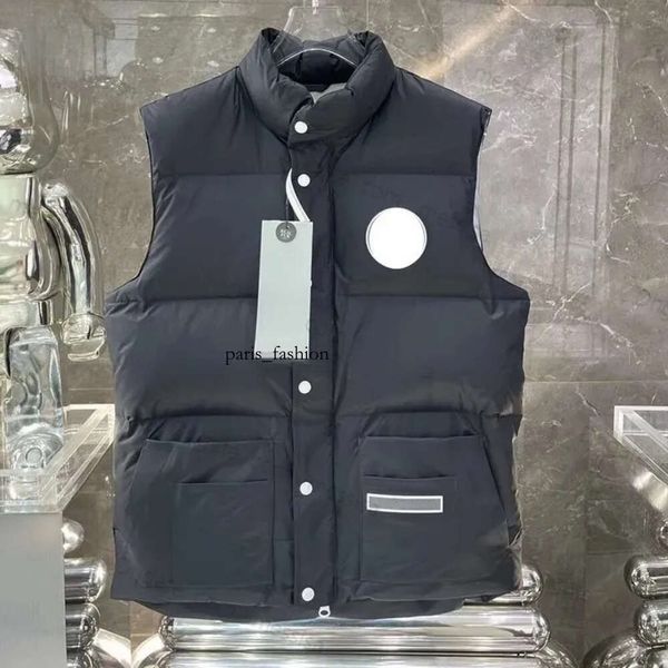 Kadınlar Down Parkas Erkek Yelek Tasarımcı Yelek Ceket Kanada Kanadalı Yelek Tüy Malzemesi Gevşek Ceket Grey Siyah Gilet 2 5ekh 376