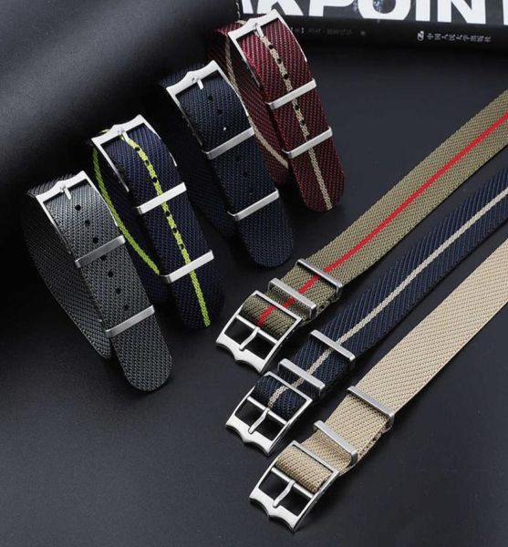 Naylon NATO Strap Premium Emniyet Mayt Saat Bandı 20mm 22m Askeri Spor bileği Tudor Watch Aksesuarları için Değiştirme H09159343426999085