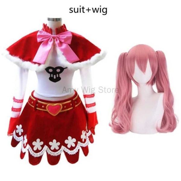 Cosplay Anime Kostüme Perona Perücke Anime Rollenspiel Lets Go Perücke Soul Fruit SS Sexy Female Shl Haut Halloween Rot Weihnachtskostüm Uniform SetC24321