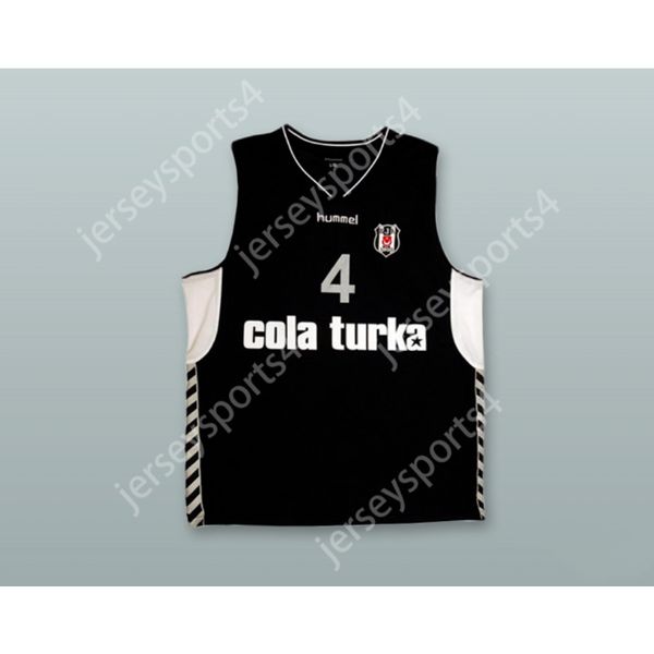 Herhangi bir isim herhangi bir takım Allen Iverson 4 Cola Turka Basketbol Forması Dikiş dikti Tüm dikişli boyutta S M L XL XXL 3XL 4XL 5XL 6XL Üst KALİTE