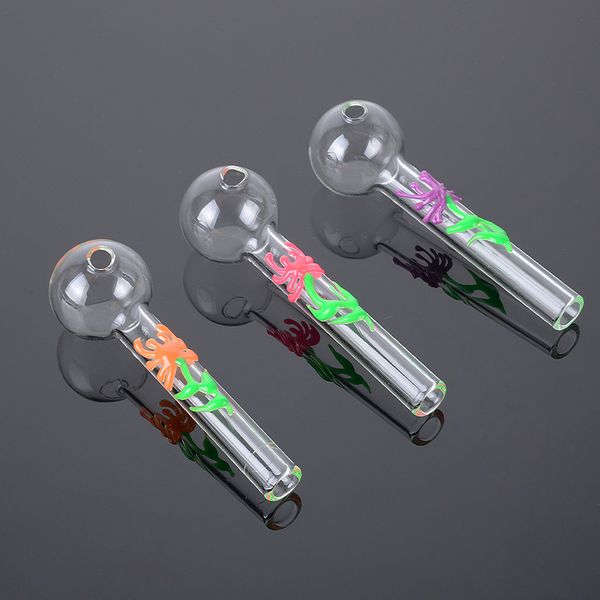 DecalBurner Pipes 10,5 cm Heady Skull Glaspfeife Minipfeife Ölbrenner Pyrex Heady Glass Smoking Pipes Nachtlicht SW96