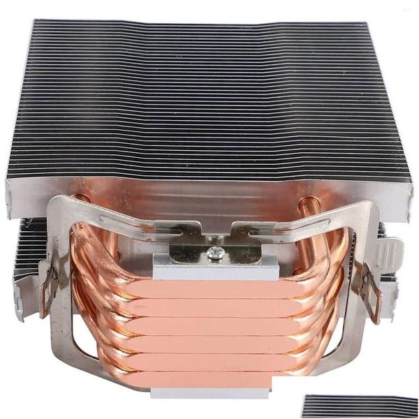 Cucchiai Fanless CPU Cooler Ventola da 12 cm 6 Heatpipe in rame Radiatore di raffreddamento per Lga 1150/1151/1155/1156/1366/775/2011 Amd Drop Delivery Hom Otmic