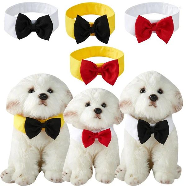 Vestuário para cães 2024 Pet Collar Suit Bow Tie Acessórios de nó ajustável