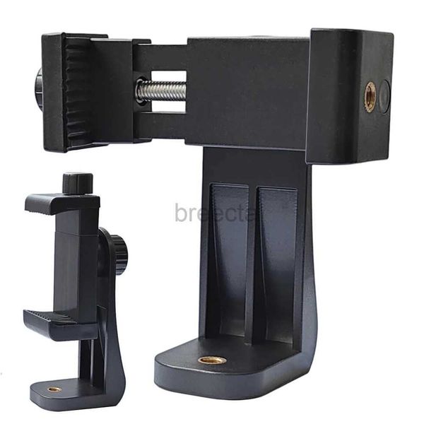 Suportes de montagem de telefone celular Tripé Mount Universal 360 Graus Clipe de telefone móvel compatível com 1/4 parafuso Suporte de celular Adaptador de tripé de mesa para iPhone 240322