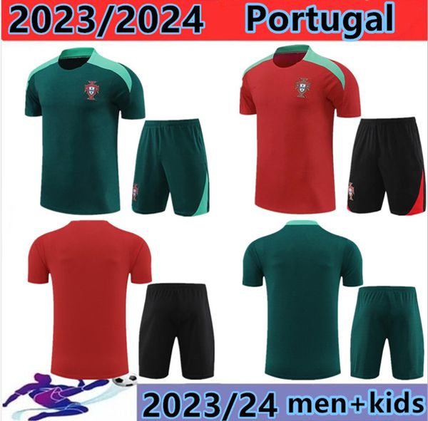 2024 2025 Portugal Trainingsanzug Trikots RONALDO Fußball-Trainingsanzug 24 25 Portugal Shorts Ärmel Trainingsanzüge Hemd Kits Survêtement Sportbekleidung