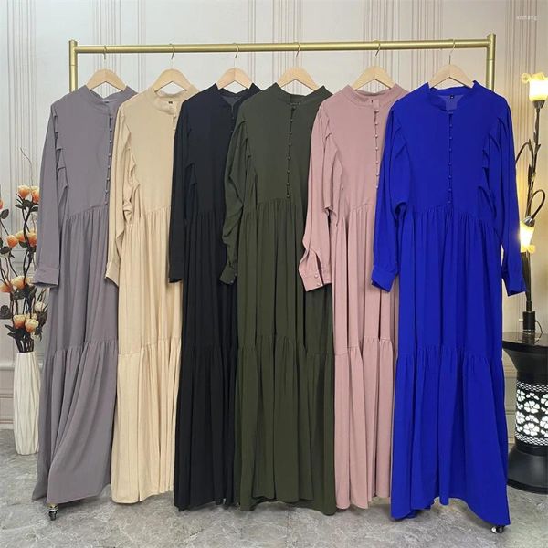 Roupas étnicas Ramadan Chiffon Vestidos de Mujer Turquia Kaftan Islam Abaya Dubai Muçulmano para Mulheres Hijab Vestido Caftan Árabe Maxi Robe