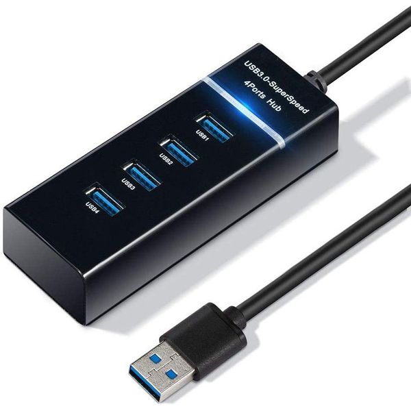 Hub USB 3.0 Hub 4 porte Espansione splitter Mti ad alta velocità per unità flash PC Adattatore per computer portatile Drop Delivery Rete di computer Ot2Lw