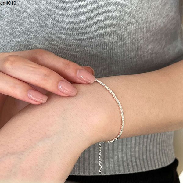 Pulseira de moeda de prata esterlina feminina versão coreana simples ins tiktok estilo ao vivo moda