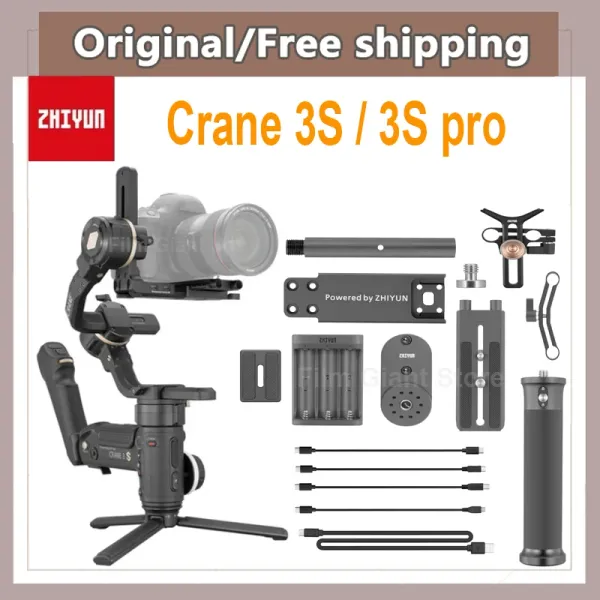 Teste ZHIYUN Ufficiale Crane 3S 3Axis Camera Gimbal Stabilizzatore portatile Supporto 6.5KG DSLR Videocamera Videocamere per Nikon Canon