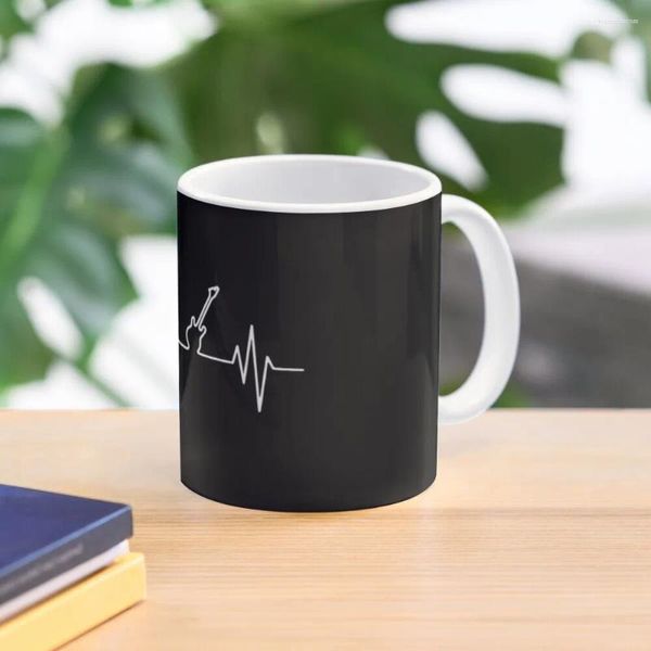 Tassen GUITAR HEARTBEAT Kaffeetasse Thermobecher für Kreative