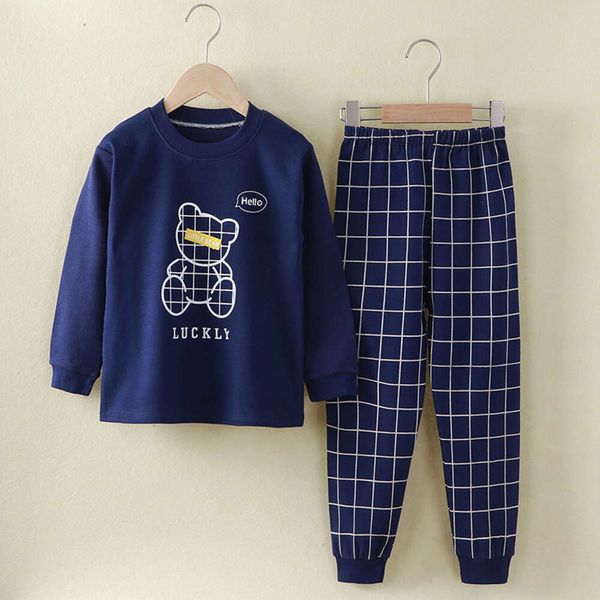 2024 Zhongda Çocuk Pantolonları Saf Pamuklu Erkek Kızlar İç Çamaşırı İlkbahar ve Sonbahar Alt Set Sıcak Giysiler