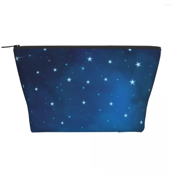 Borse per cosmetici Night Sky Custodia trapezoidale portatile per trucco quotidiano Custodia per gioielli da viaggio