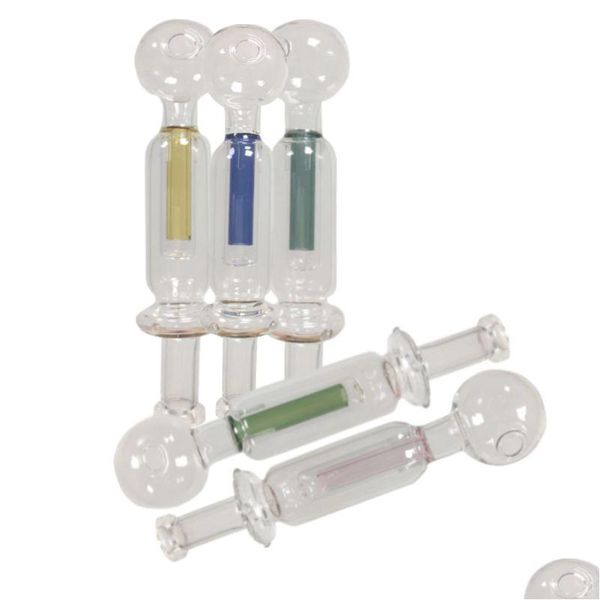 Rauchpfeifen Glasölbrenner Mini-Recyclingkammer mit 30 mm Schüssel Gerader Bubbler Handpfeife DAB-Werkzeuge Drop-Lieferung Hausgarten Hou Otmzc