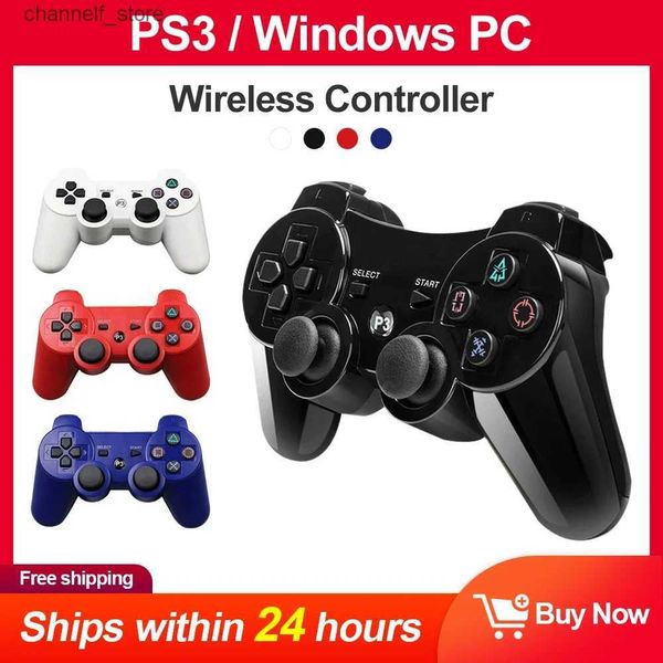 Controladores de jogo Joysticks para suporte de controlador Bluetooth Gamepad sem fio para Play Station 3 Joystick Console para Controle PC Y240326