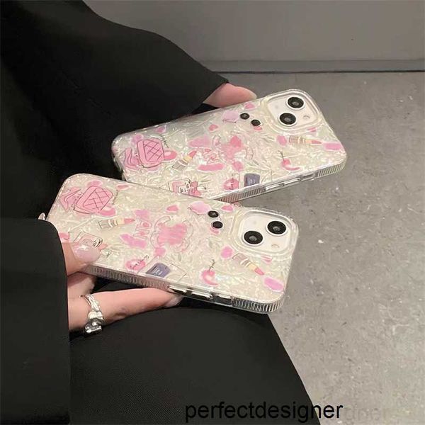 Custodie per cellulari firmate da donna di design per IPhone 14 13 Pro 12 Cover con stampa in silicone di design Y Custodia protettiva trasparente per guscio mobile StampeUDD3