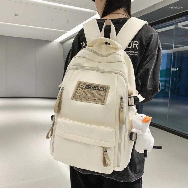 Рюкзак JOYPESSIE, модный большой водонепроницаемый рюкзак для книг, нейлоновая школьная сумка для девочек-подростков для средней школы, Mochila для мальчиков и мужчин, рюкзак для ноутбука, черный
