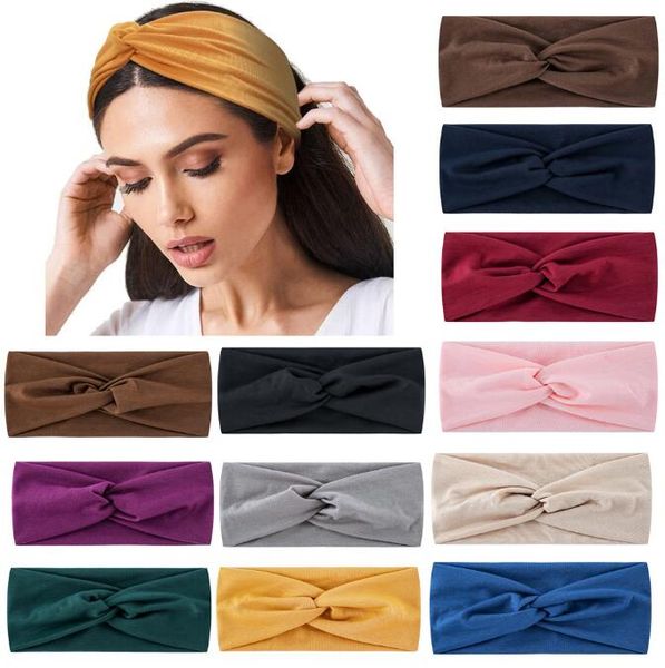 Frauen bogen Knoten Stirnband Weibliche make-up waschen haarband Laufen Outdoor Fitness Kopf Schweißband Yoga Stirnbänder