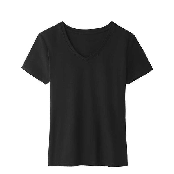 Toptan özel yüksek kaliteli pamuklu spandeks tişört kadınlar için popüler gömlek