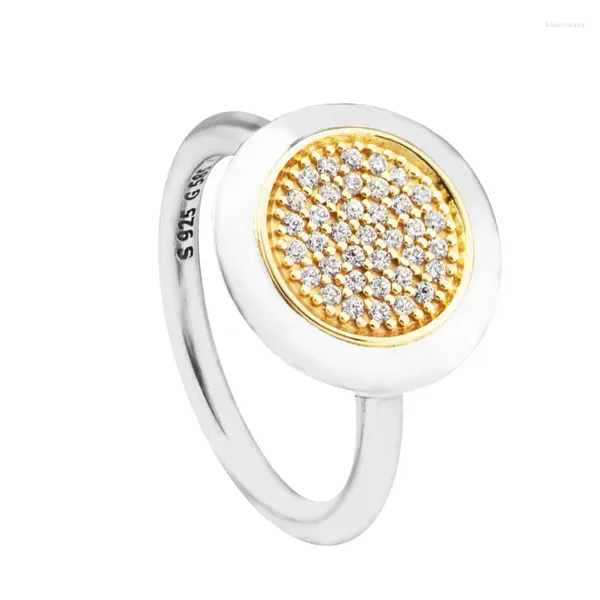 Anelli a grappolo CKK 14K Anello in oro reale con firma per donna Uomo Anelli Mujer 925 Gioielli in argento sterling originale Matrimonio Aneis Hombre FAI DA TE