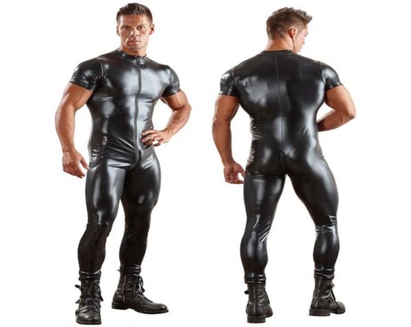 Sexy Dessous Sexy GAY Men039s Bondage Fetisch Stretch PVC Look Latex Spandex Overall Body N9491009319