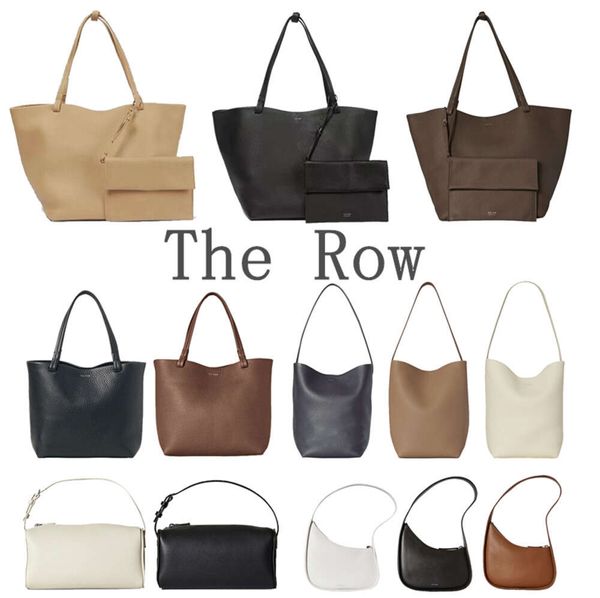 The Row Designer Bolsa De Ombro Mulheres Half Moon Park Tote Bag Luxurys Handbag Shop Lunch Box Bucket Bags Homem Real Couro Pochette Crossbody Clutch Satchel Shopper 890