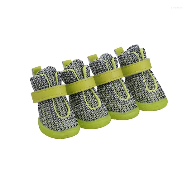 Hundebekleidung 4 teile/satz Haustier Schuhe Für Kleine Hunde Atmungsaktive Mesh Stiefel Rutschfeste Tragbare Sohlen Welpen Chihuahua Outdoor Wandern Gehen