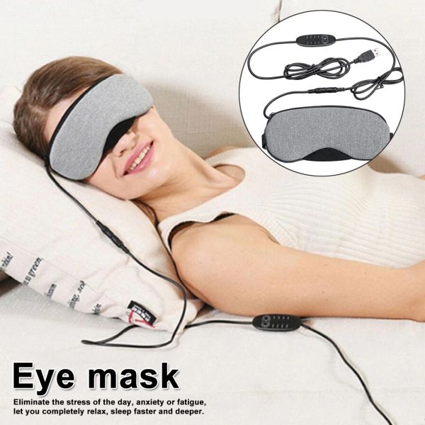 Dispositivi 1 pz nuovo controllo della temperatura calore vapore cotone maschera per gli occhi stanco stanco impacco USB pastiglie calde cura degli occhi