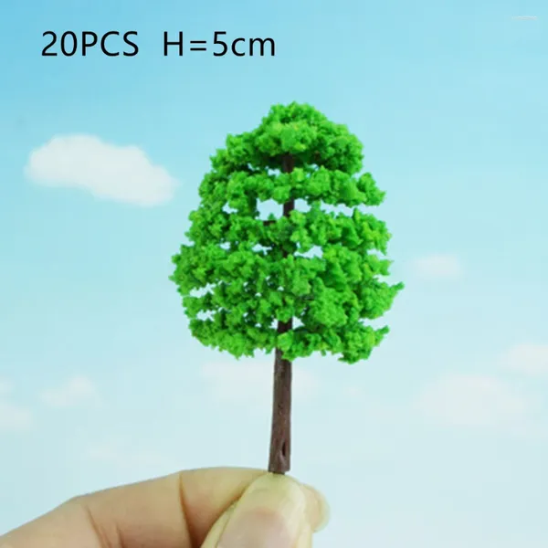 Decorações de jardim modelo árvores 20x9 20x5cm trem plástico artificial árvore em miniatura cenário ferrovia decoração construção paisagem