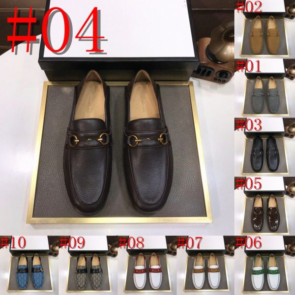 39Modelo Designer Masculino Sapatos Casuais De Couro Fivela Na Moda Festa Sapato De Casamento Luxuoso Mens Confortável Condução Flats Homens Mocassins Mocassins EUR Tamanhos 38-46