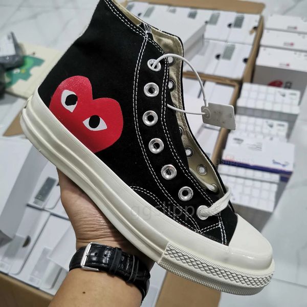 Designer sapatos de luxo lona 1970s sneaker homens mulheres clássico grandes olhos plataforma de fundo grosso preto branco run star motion 01