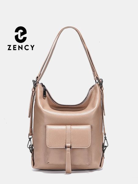 Zycy Stylish Frauen Umhängetasche 100 Echtes Leder große Kapazität Handtasche Multifunktion Gebrauch Satchel Crossbody Messenger Bags 240307