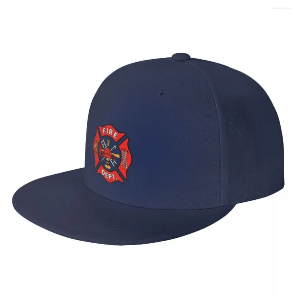 Бейсбольная кепка с логотипом пожарного департамента, плоская уличная мужская бейсболка Snapback, регулируемая пожарная пожарно-спасательная шляпа в стиле хип-хоп для папы