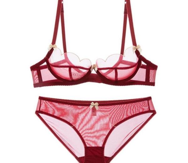 Florales Dessous-BH-Set, sexy Spitzen-BHs, Höschen, dünne transparente Damenunterwäsche, Versuchung, Gaze, Schwamm, junges Mädchen, BH-Set56218486863154