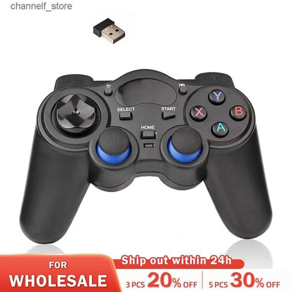 Controladores de jogo Joysticks 2.4G Gamepad Joystick sem fio com conversor OTG para P3 Android Phone Tablet PC Smart TV BoxY240322