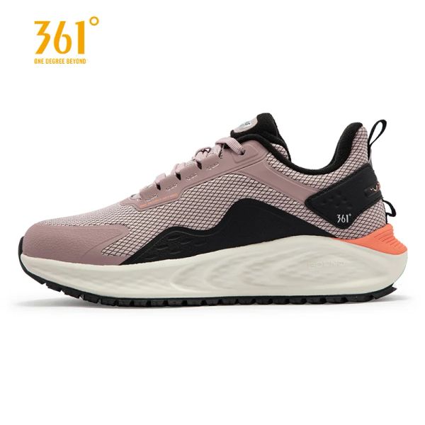 Schuhe 361 Grad W582142231 Ws Performance Running Shoes Nonslip Sneakers atmungsaktives Stricken PP Synthetic Leder Pinkblack