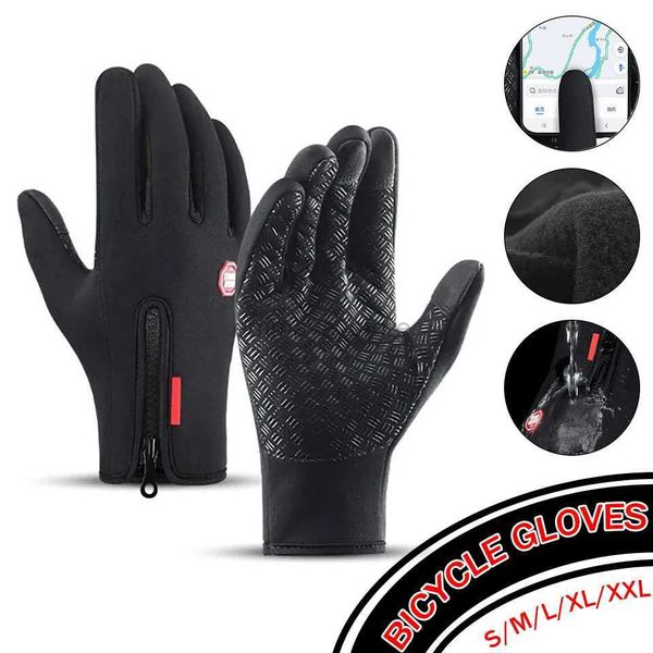 Luvas de ciclismo Touchscreen Inverno Térmico Quente Ciclismo Luvas de Bicicleta 2XL XXL Bicicleta Ski Outdoor Camping Caminhadas Luvas de Motocicleta Dedo Completo 240322