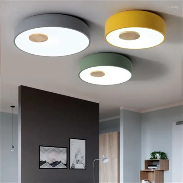 Plafoniere Nordic Loft in legno acrilico LED Creative Salotto Cucina Camera da letto principale Lampade per corridoio