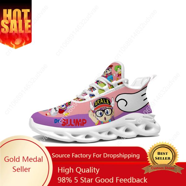 Sapatos arale dr slusp apartamentos tênis masculino de alta qualidade esportes japão cartoon tênis de corrida casual tênis