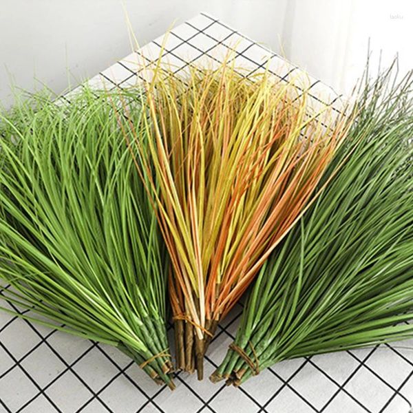 Flores decorativas falso vegetação artificial cebola grama falso pampas plantas tropicais simulação interior reed trigo ao ar livre para decoração de casa