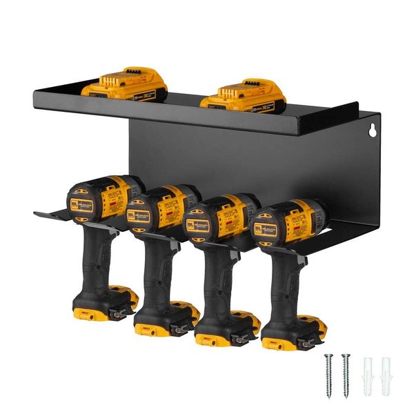 Iron Forge Tools Power Organizer Garage Metall-Werkzeug-Organizer, mit Bohrer-Ladeschlitzen, 50 Pfund Tragkraft – tolle Werkstatt-Organisation und Aufbewahrung, Geschenk für