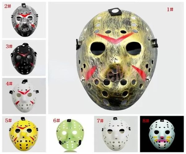 UPS Masquerade Máscaras Jason Voorhees Máscara Sexta-feira 13 Filme de Terror Máscara de Hóquei Assustador Traje de Halloween Cosplay Festa de Plástico Ma6140065