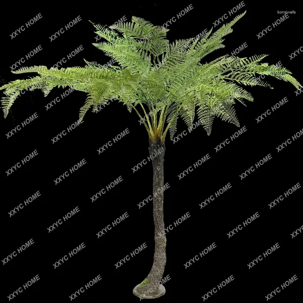 Flores decorativas grande artificial pteridae folha árvore verde planta original estilo floresta